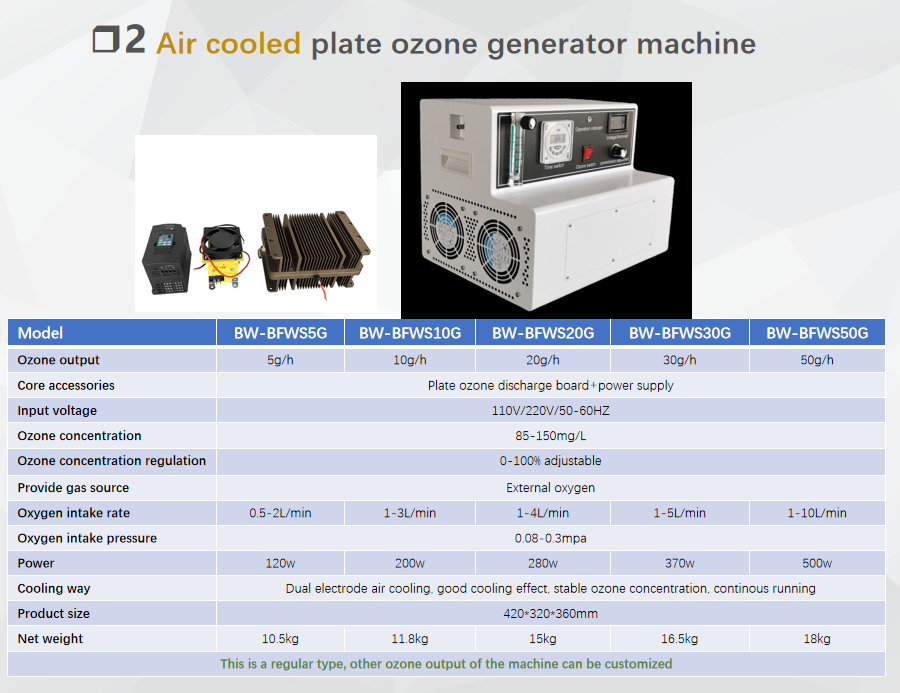 20g 30g 50g Ozone Generator with External Oxygen Connection