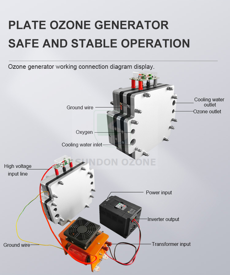 100Gr Plate Type High Ozone Concentration Ozone Generator Core Kits 